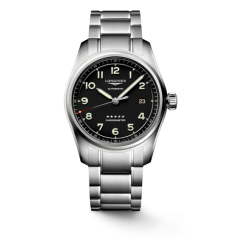 Longines Spirit Men Watch Stainless Steel Black Dial Arabic Numerals Chronometer Automatic Solid Steel Bracelet Watch