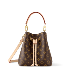 Louis Vuitton Néonoé BB M46581 Monogram Canvas Bucket Bag Vachetta Leather Gold‑Tone Hardware Crossbody Handbag