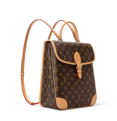Louis Vuitton Diane Backpack M29631 New Season Monogram Canvas Backpack Vachetta Leather Gold‑Tone Hardware