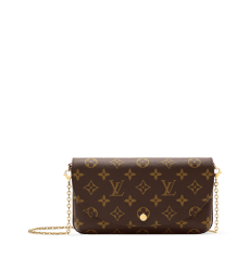 Louis Vuitton Wallet On Chain Trotter M27242 New Season Monogram Canvas Crossbody WOC Bag Gold‑Tone Hardware