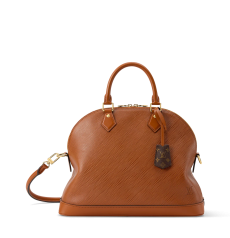 Louis Vuitton Alma MM M28500 New Season Caramel Epi Leather Handbag Gold‑Tone Hardware