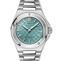 IWC Ingenieur Automatic IW328908 40mm Stainless Steel Turquoise Grid Dial Integrated Steel Bracelet Men Watch