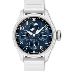 IWC Big Pilot’s Watch Perpetual Calendar Pro‑Set IW339602 42.9mm Stainless Steel Blue Sunburst Dial Steel Bracelet Men Watch
