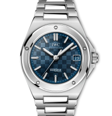 IWC Ingenieur Automatic IW328902 40mm Stainless Steel Blue Grid Textured Dial Integrated Steel Bracelet Men Watch