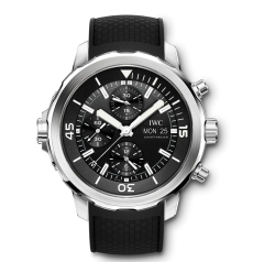 IWC Aquatimer Chronograph IW376803 44mm Stainless Steel Black Dial Black Rubber Strap Diver Men Watch