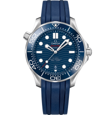 SEAMASTER SERIES 300-METER SUBMERSIBLE GAUGE 42mm, stainless steel case paired with a rubber strap 210.32.42.20.03.001
