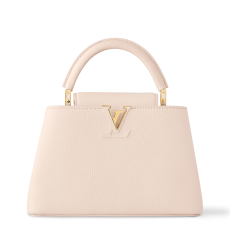 Louis Vuitton Capucines BB Handbag M25087 Quartz Taurillon Full Grain Leather Reversible Flap