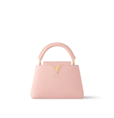 Louis Vuitton Capucines Mini Handbag M25090 Jasmine Pink Taurillon Full Grain Leather Reversible Flap