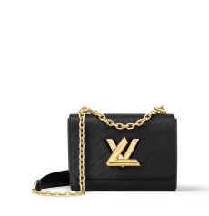 Louis Vuitton Twist PM Handbag M21119, Black Epi Leather Chain Shoulder Crossbody Bag