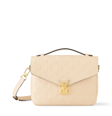 Louis Vuitton Pochette Métis Handbag M46552, Cream Monogram Empreinte Leather Women's Shoulder Crossbody Bag