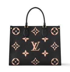 Louis Vuitton OnTheGo MM Handbag M45495, Black Monogram Canvas Medium Tote Bag