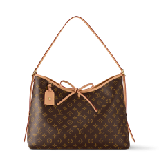 Louis Vuitton CarryAll MM Handbag M46197, Monogram Canvas Medium Shoulder Hobo Bag