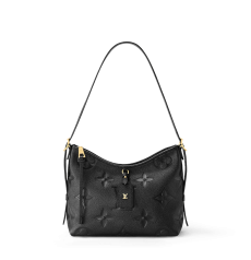 Louis Vuitton CarryAll Small Handbag M46288, Black Monogram Empreinte Leather Shoulder Bag
