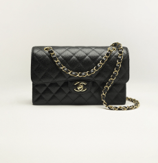 CHANEL シャネル クラシックフラップ スモール ブラック キャビアカウレザー ダイヤキルト ゴールド CC 金具 チェーンショルダー