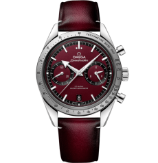Speedmaster series The Speedmaster '57 watch 40.5mm, stainless steel case paired with leather strap 332.12.41.51.11.001