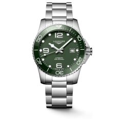 ロンジン メンズ腕時計 機械式 ハイドロコンクエスト コレクション L3.781.4.06.6 自動巻き 41.00mm ステンレススチール&セラミックベゼル