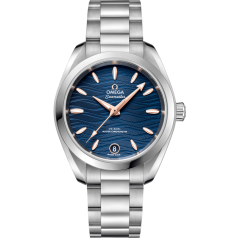 Seamaster series AQUA TERRA 150-meter watch 34mm, stainless steel case paired with stainless steel bracelet 220.10.34.20.03.001