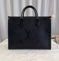 LOUIS VUITTON ルイヴィトン オンザゴー MM M45595 ブラック ジャイアントモノグラムアンプラント 大容量トートバッグ