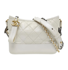 CHANEL シャネル ガブリエル ミディアム ホーボー ホワイトツートン エイジドカーフ ミックス金具チェーン